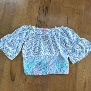Lilly Pulitzer off the shoulder flowy top - size M